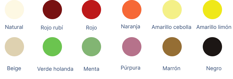 colores malla - Malla compostable